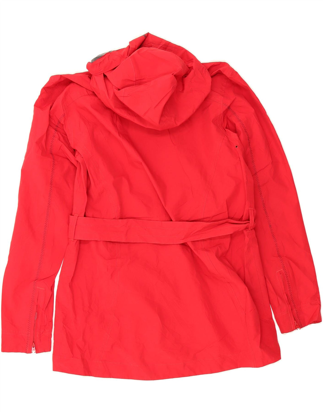 HELLY HANSEN Womens Hooded Windbreaker Coat UK 14 Medium Red Polyester Vintage Helly Hansen and Second-Hand Helly Hansen from Messina Hembry 