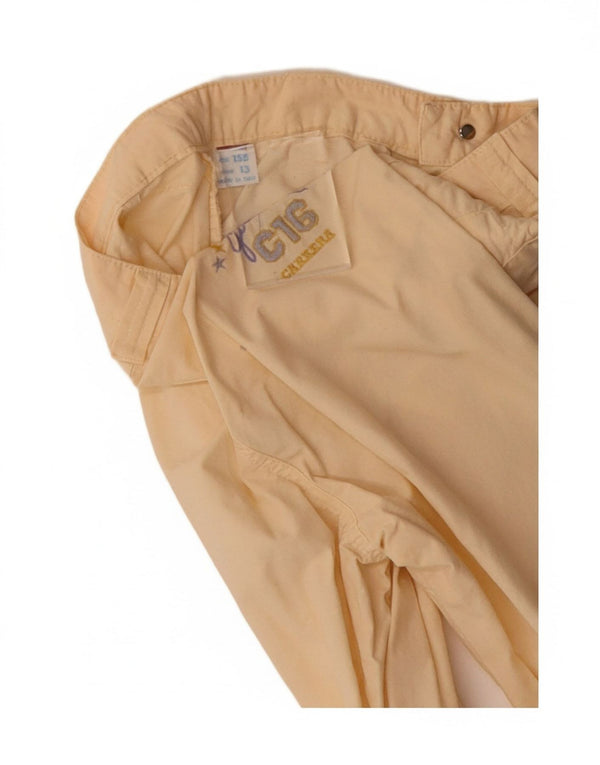 CARRERA Girls Straight Casual Trousers 12-13 Years W26 L28 Beige Cotton