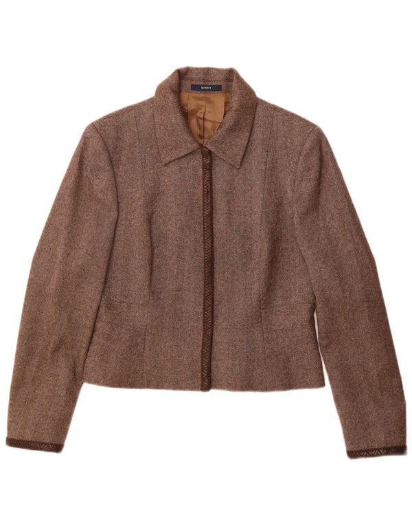 Jachetă pentru femei Seventy Crop Blazer IT 48 XL Brown Herringbone Wool
