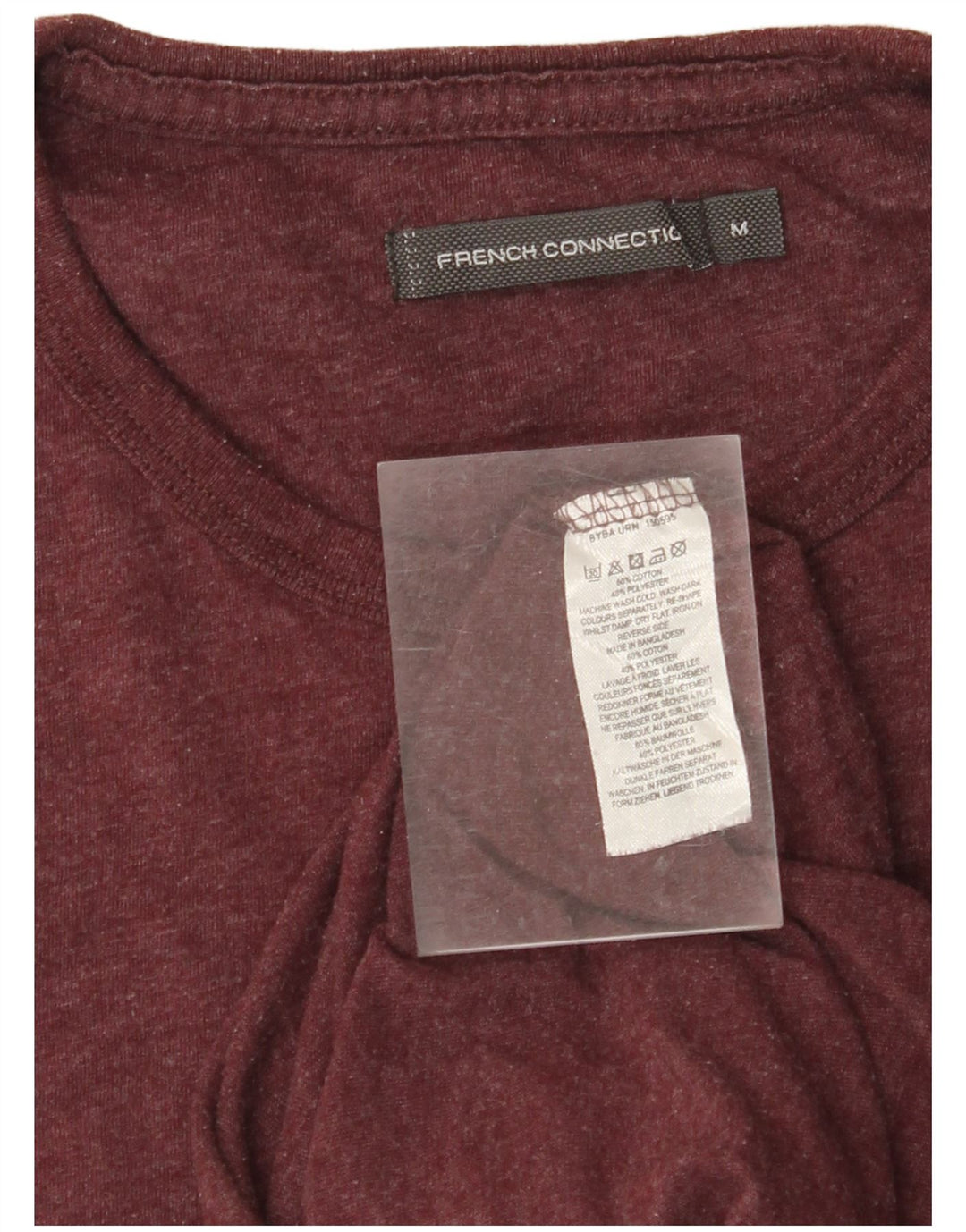 FRENCH CONNECTION Tricou pentru bărbați Top Medium Maroon Bumbac