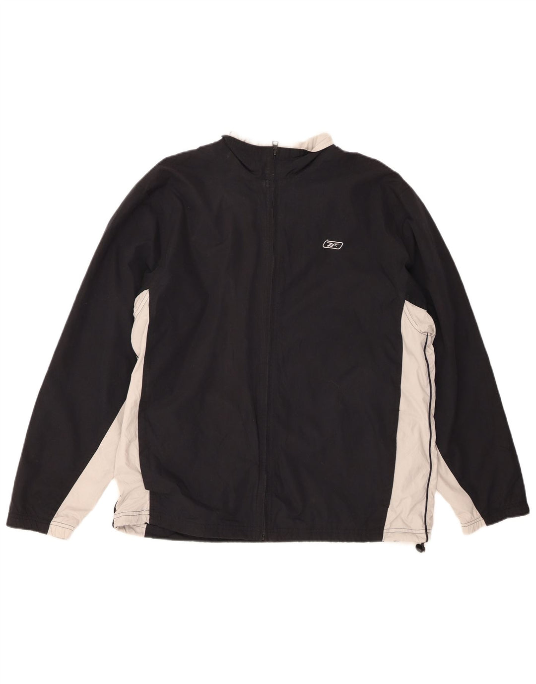 Jachetă de trening pentru bărbați REEBOK, negru mediu, poliester bloc de culoare