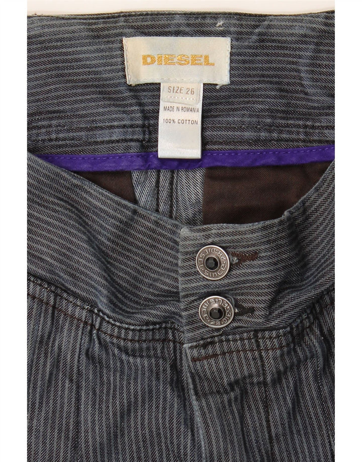 Pantaloni caldi pentru femei Diesel W26 Bumbac cu dungi albastre mici