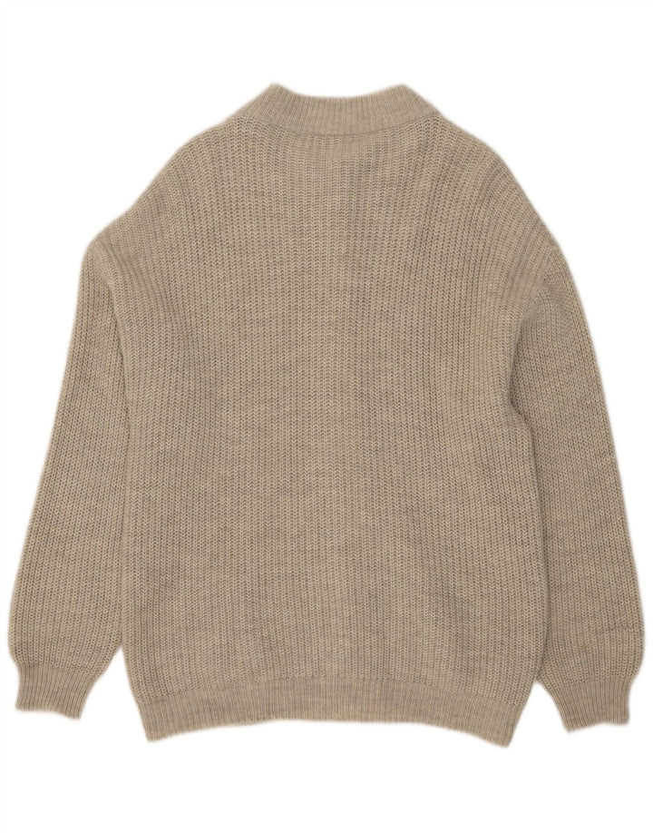 Cardigan vintage pentru bărbați, gri mediu acrilic