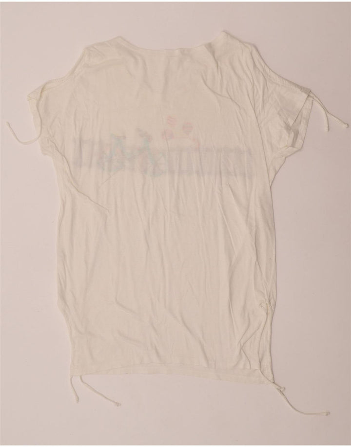 Tricou grafic vintage pentru femei Top IT 44 bumbac alb mediu