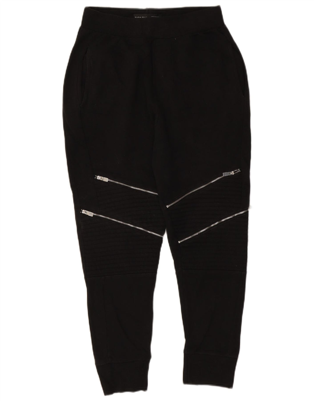 Pantaloni de trening Zara Barbati Joggeri Poliester mediu negru