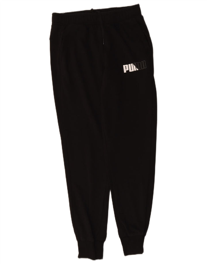 Pantaloni de trening Puma Graphic pentru bărbați Joggeri, bumbac mediu negru