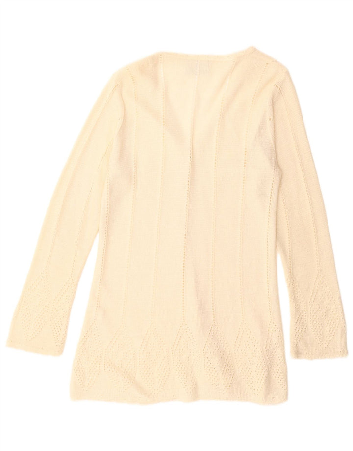 Pulover cardigan cu paragate pentru femei ETAM UK 14 Medium Bej Acrilic