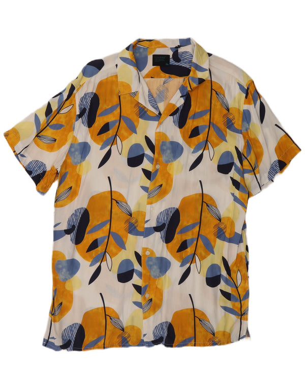 Cămașă Vintage pentru bărbați cu mânecă scurtă 2XL, multicoloră, viscoză florală