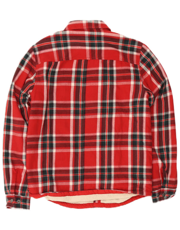 Cămașă The North Face Lumberjack Flannel pentru bărbați, bumbac în carouri roșie