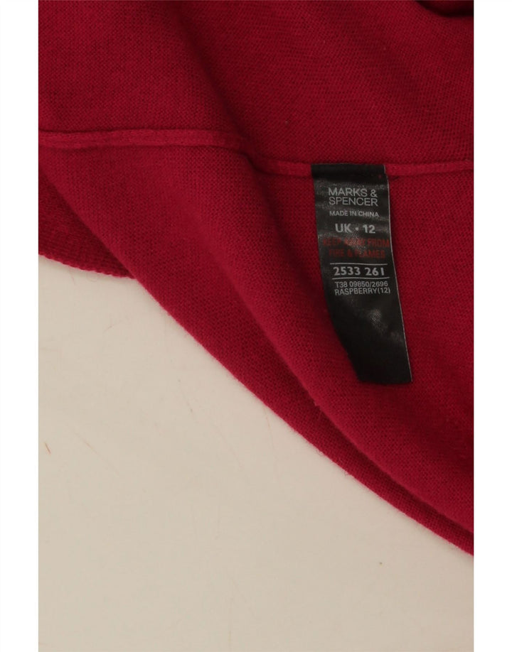 Pulover cardigan asimetric pentru femei Marks & Spencer UK 12 Roz mediu