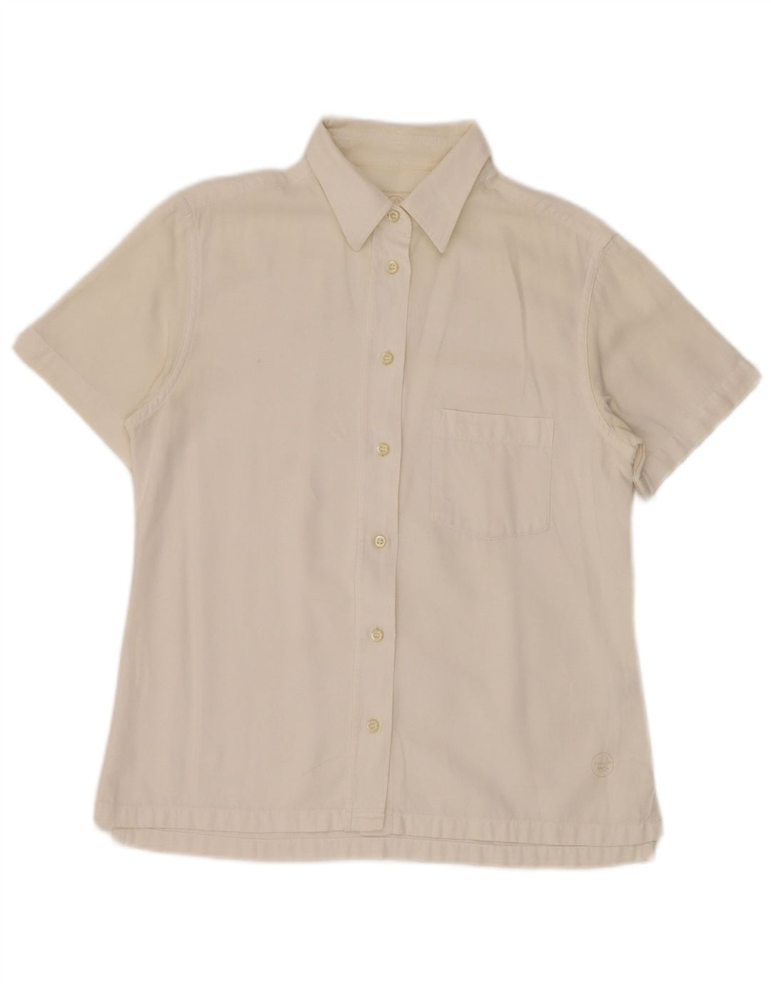 MURPHY & NYE Cămașă cu mânecă scurtă Marine Heritage pentru femei UK 14 Medium White