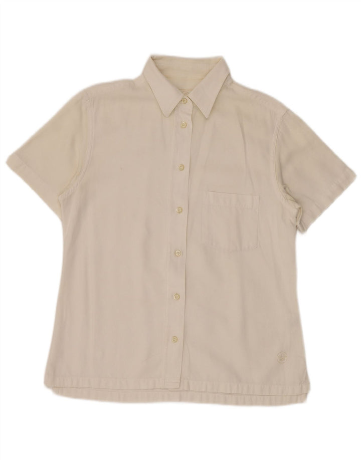 MURPHY & NYE Cămașă cu mânecă scurtă Marine Heritage pentru femei UK 14 Medium White