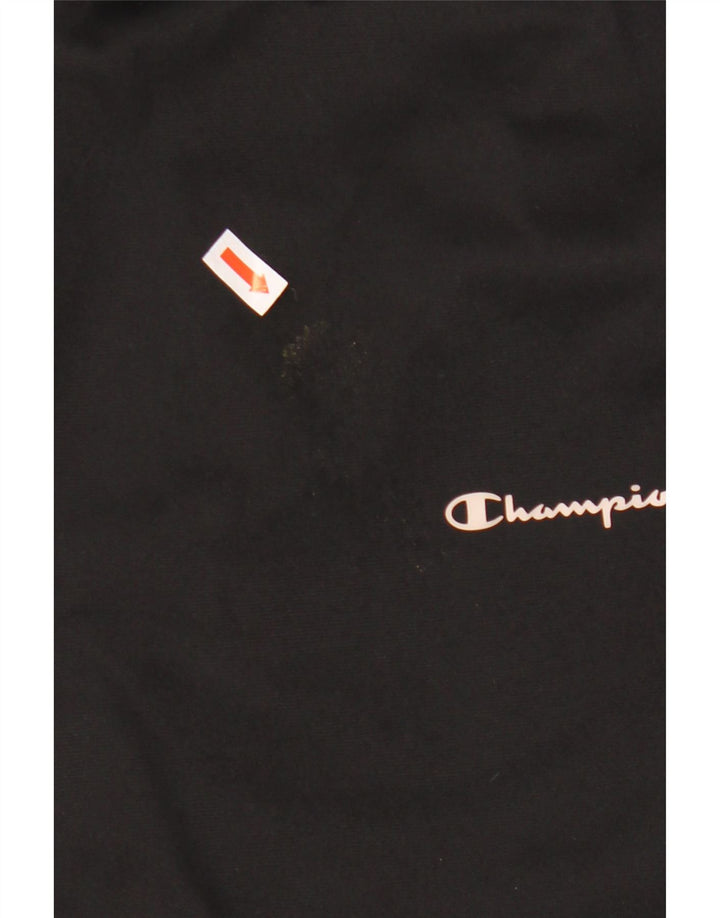 Pantaloni de trening grafic pentru bărbați Champion, poliester mediu negru