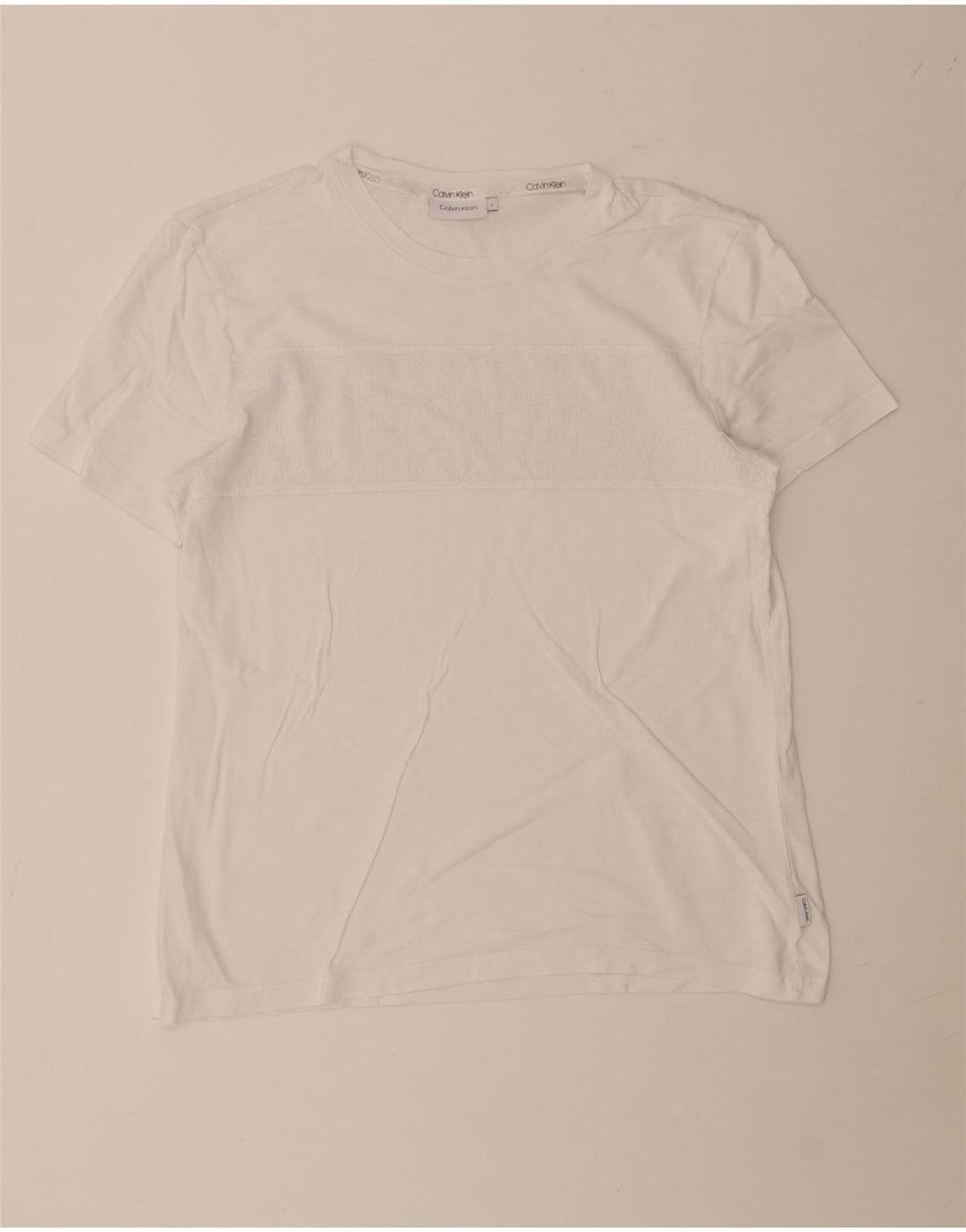 Tricou grafic Calvin Klein pentru bărbați Top mare alb