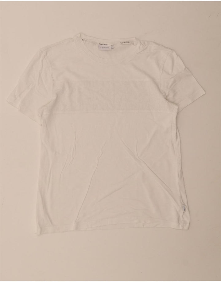 Tricou grafic Calvin Klein pentru bărbați Top mare alb