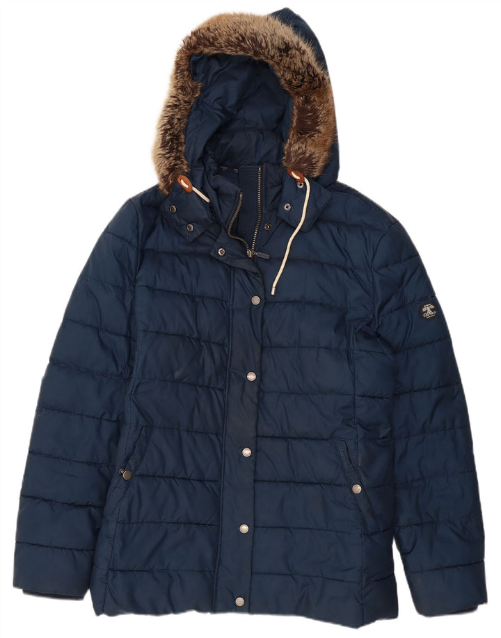 Jachetă căptușită cu glugă Barbour pentru femei UK 18 XL bleumarin poliester