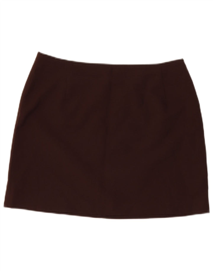 Fusta Mini Femei Zara EU 42 Large W32 Maro