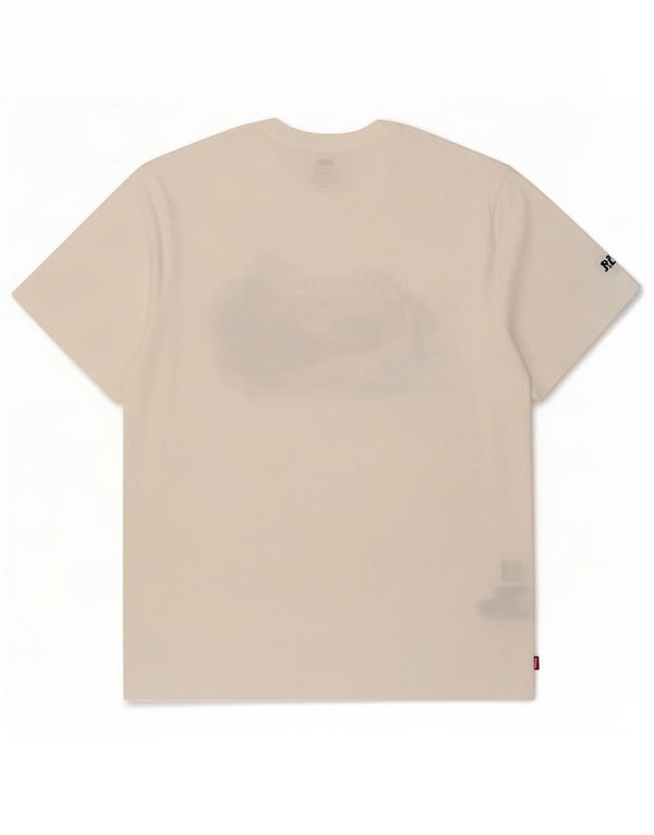 Tricou cu grafic relaxat Levi's pentru bărbați Top mic din bumbac alb