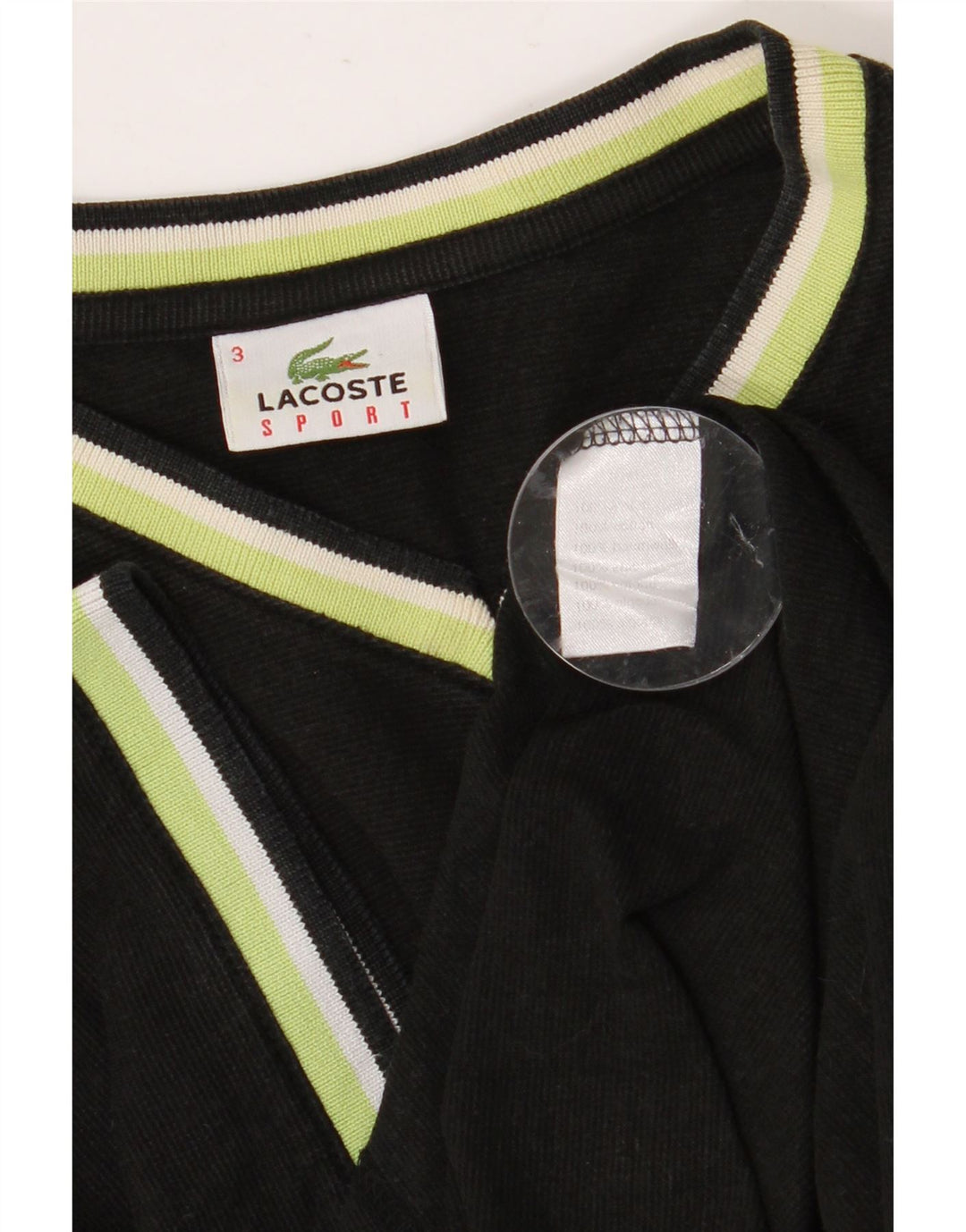 Tricou Bărbați LACOSTE Top Marimea 3 Bumbac Negru Mic
