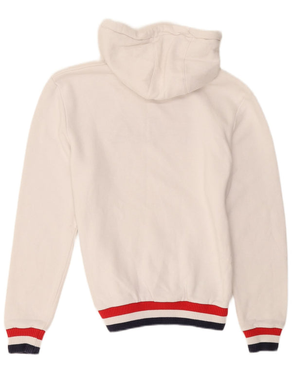Pulover Fila pentru bărbați cu glugă grafică XS, alb, bumbac color bloc
