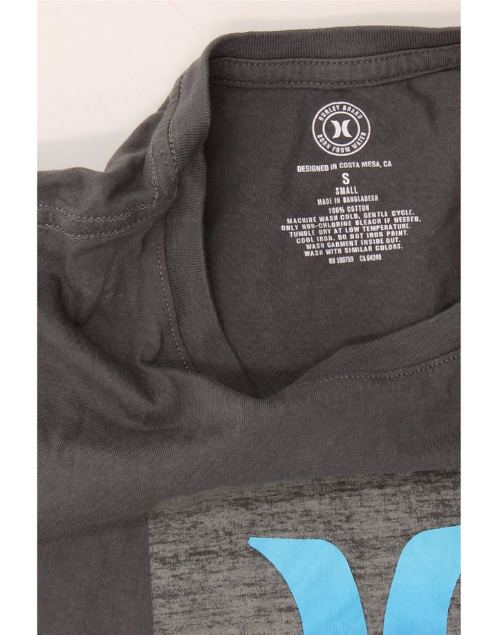 HURLEY Mens Graphic T-Shirt Top Small Grey Cotton Vintage Hurley and Second-Hand Hurley from Messina Hembry 
