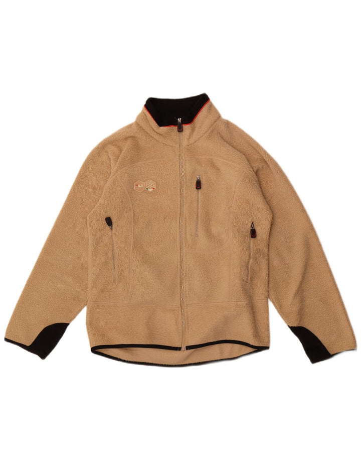 Jachetă pentru bărbați Fila Fleece UK 38 Medium Bej Colorblock