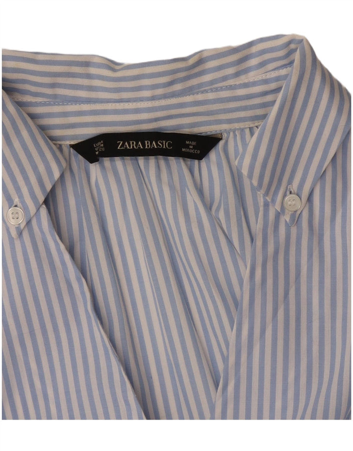 Rochie tunică supradimensionată pentru femei Zara UK 14 Medium Blue Pinstripe