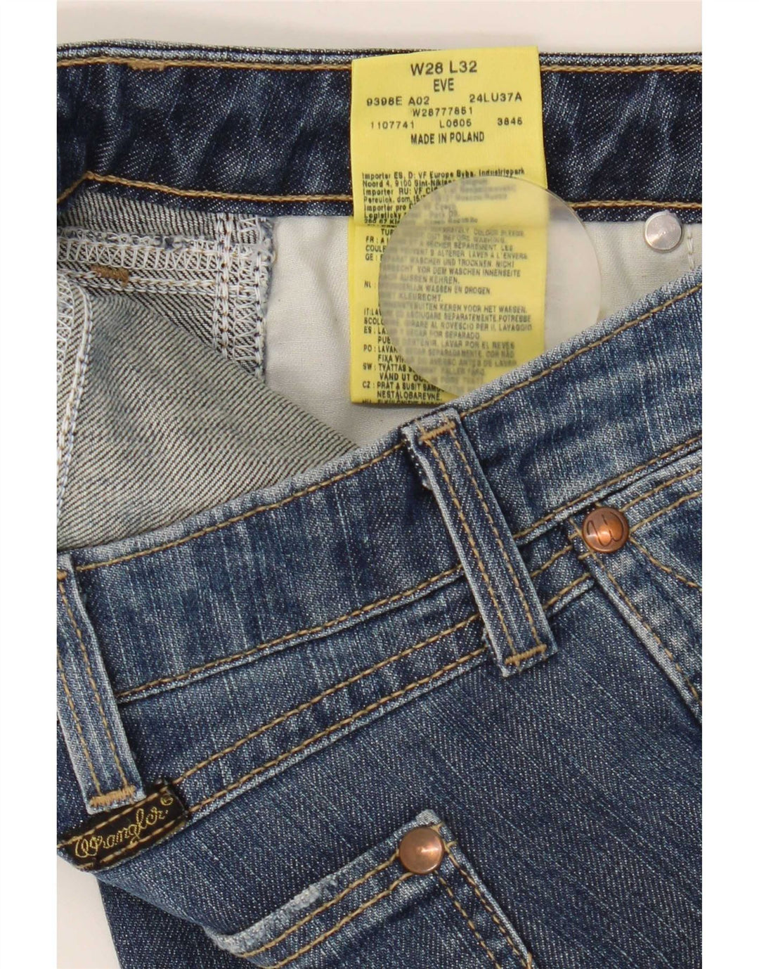 Blugi pentru femei Wrangler Eve Bootcut W28 L32 Bumbac albastru