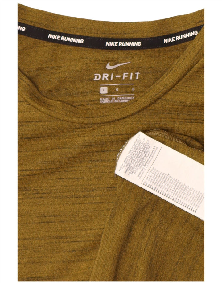 Tricou NIKE Dri Fit pentru bărbați Top mare din poliester cu pete kaki