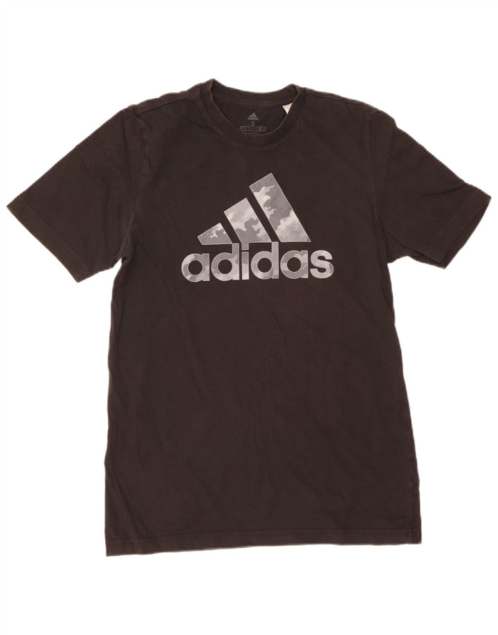 Tricou grafic pentru bărbați Adidas Top mic, negru, bumbac