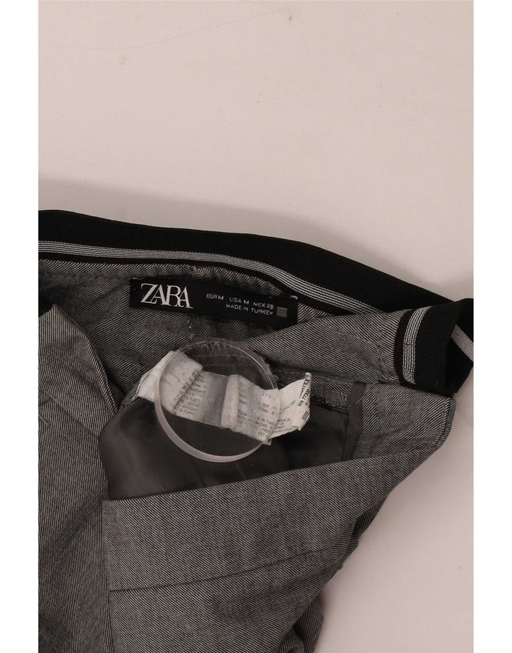 Pantaloni de costum drepți pentru femei Zara Mediu L28 L27 Poliester gri
