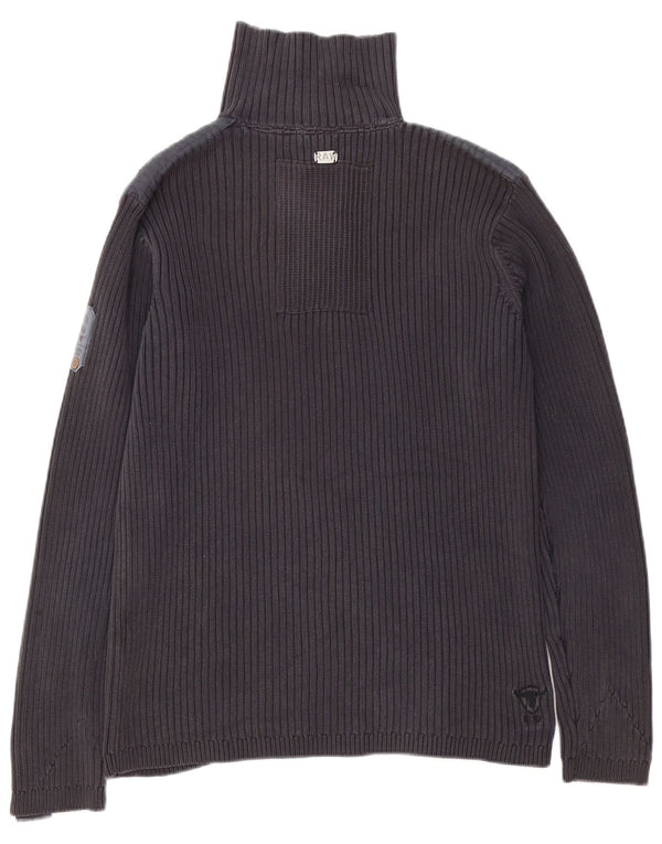 Pulover G-Star pentru bărbați, cu gât cu nasturi, bumbac XL, gri