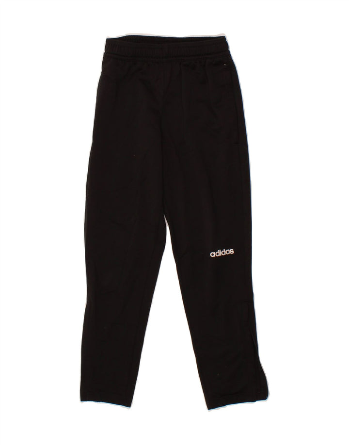 ADIDAS Boys Tracksuit Trousers 7-8 Years  Black Polyester Vintage Adidas and Second-Hand Adidas from Messina Hembry 