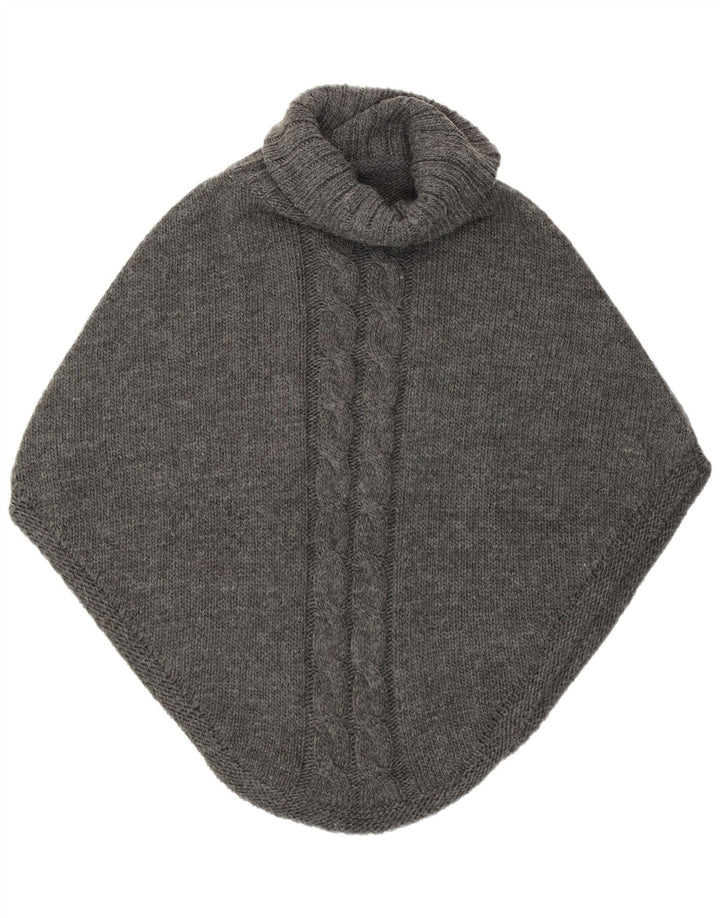 Jumper Poncho Vintage pentru Damă Mărime Unică Gri