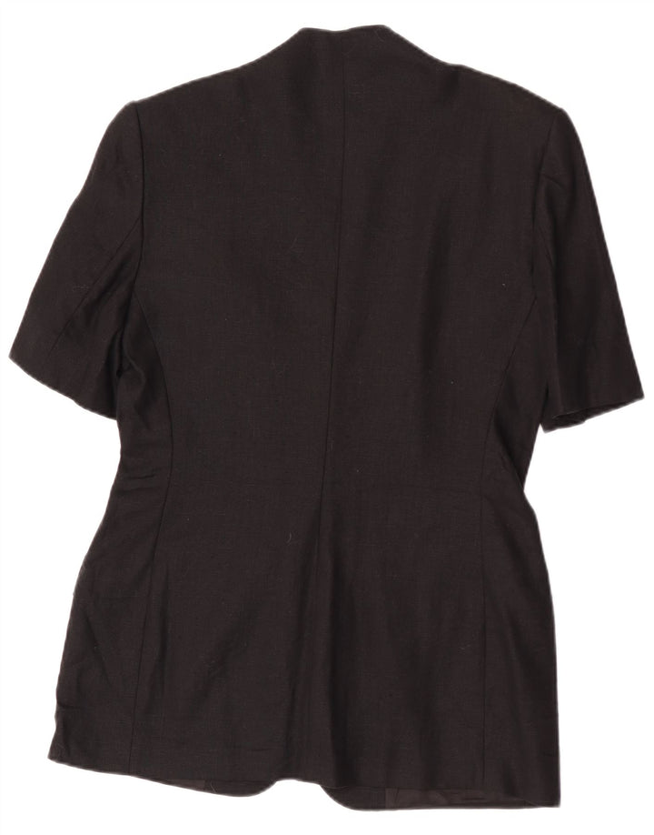 Jachetă blazer pentru femei Les Copains, cu mânecă scurtă, cu 1 nasture, IT 44 Medium Negru