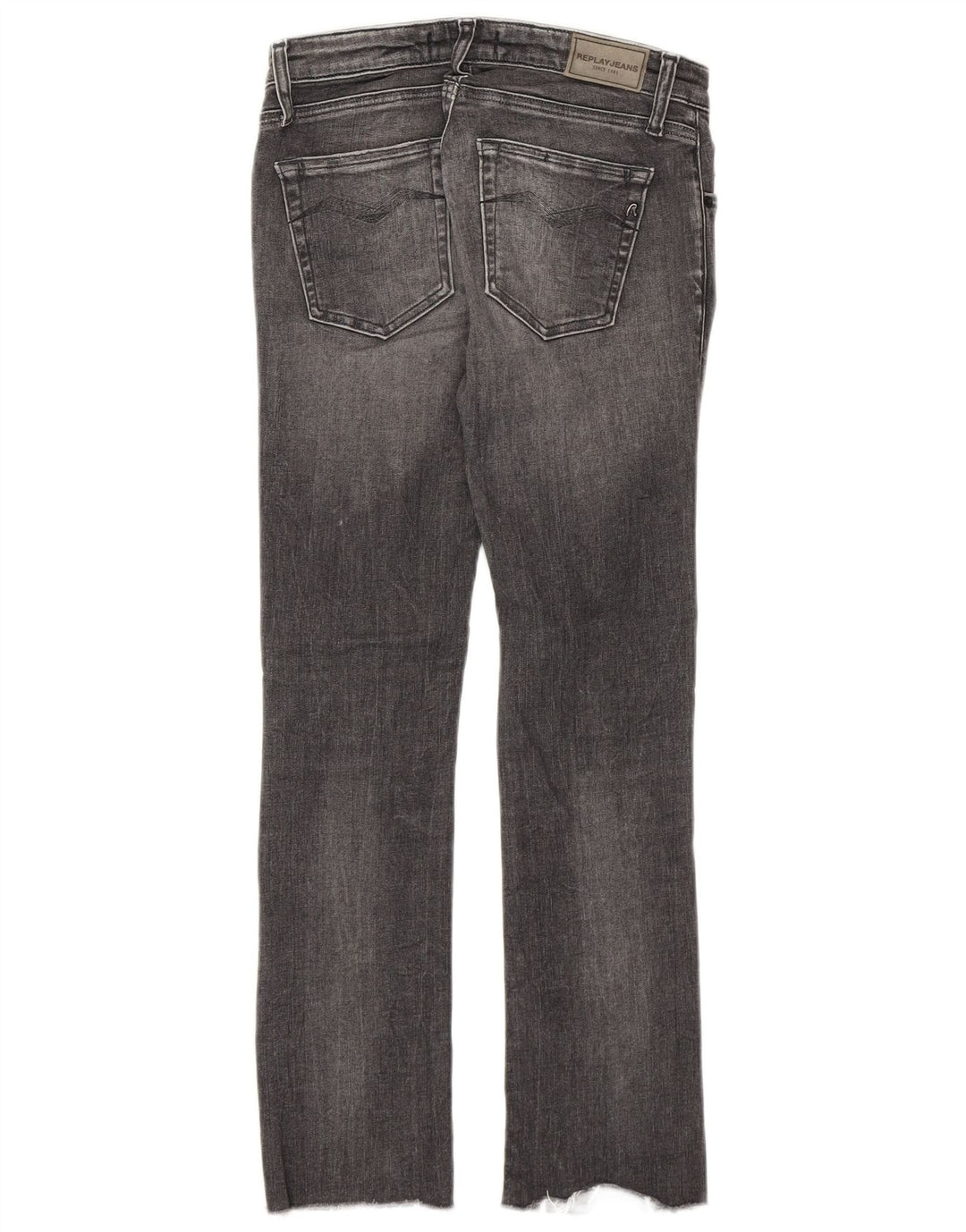 Replay blugi crop slim pentru femei W24 L24 bumbac gri
