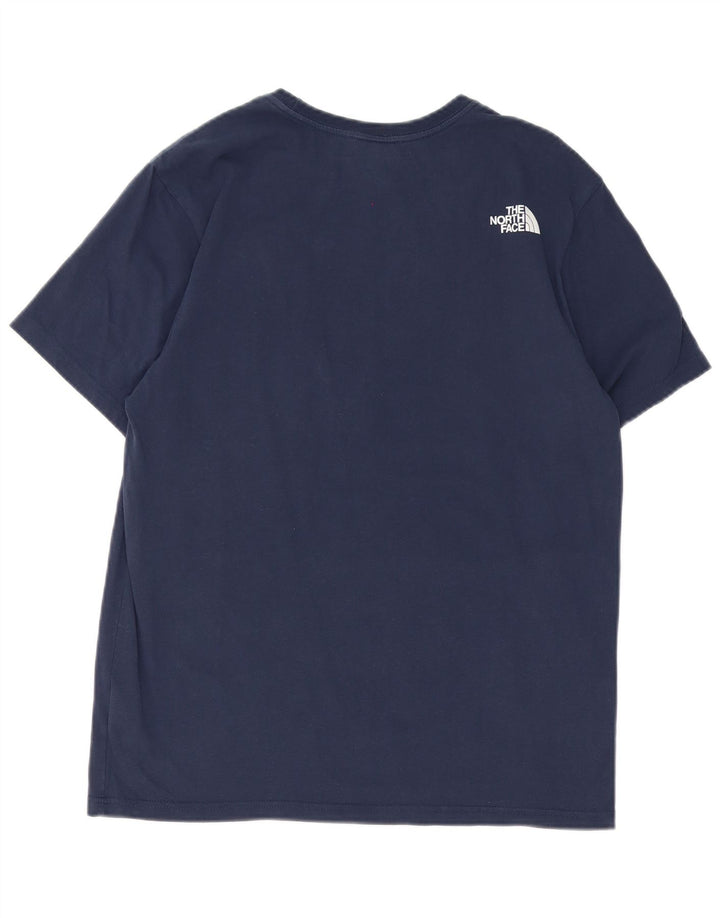 Tricou grafic pentru bărbați The North Face Top mediu din bumbac bleumarin