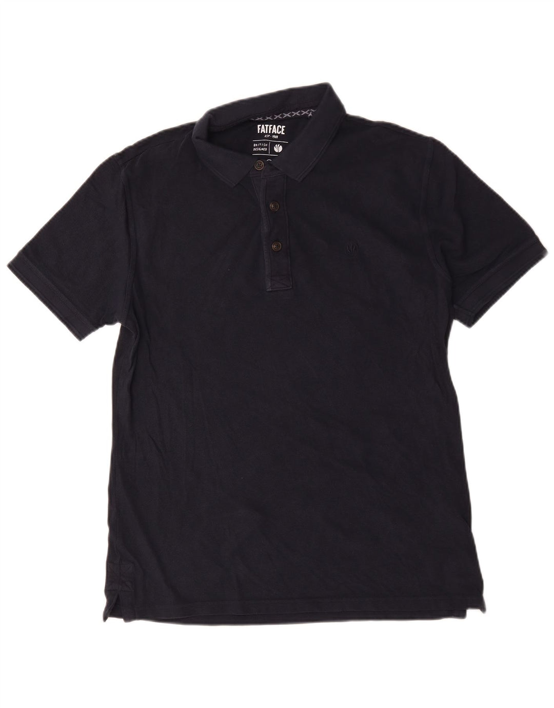 Tricou polo obișnuit pentru bărbați Fat Face, bumbac albastru bleumarin mediu