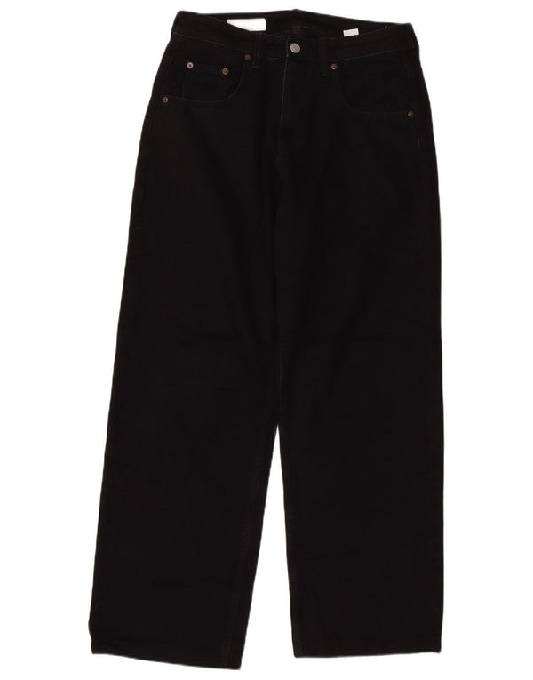 Blugi largi pentru bărbați Zara EU 38 Mici L30 L30 Bumbac negru