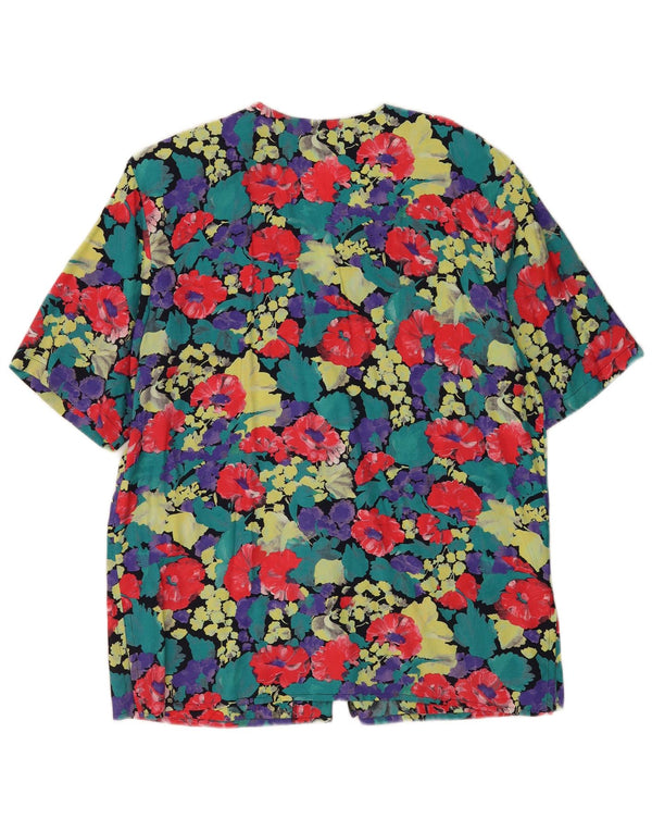 Bluză cămașă cu mânecă scurtă pentru femei Modiana UK 14 mare, multicoloră, florală