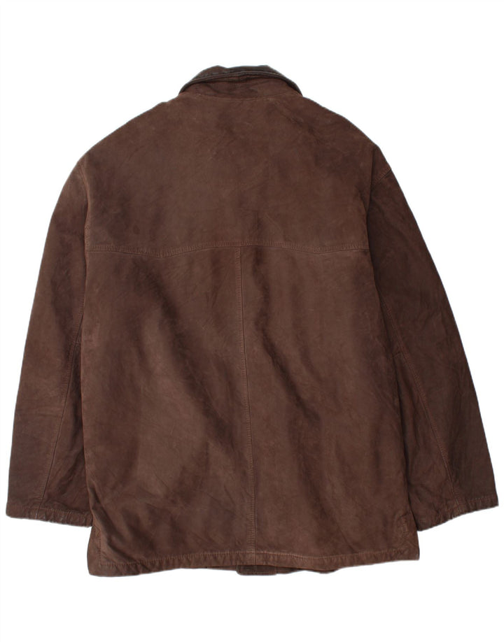 Jachetă din piele pentru bărbați Pelle Moda IT 54 2XL din piele maro