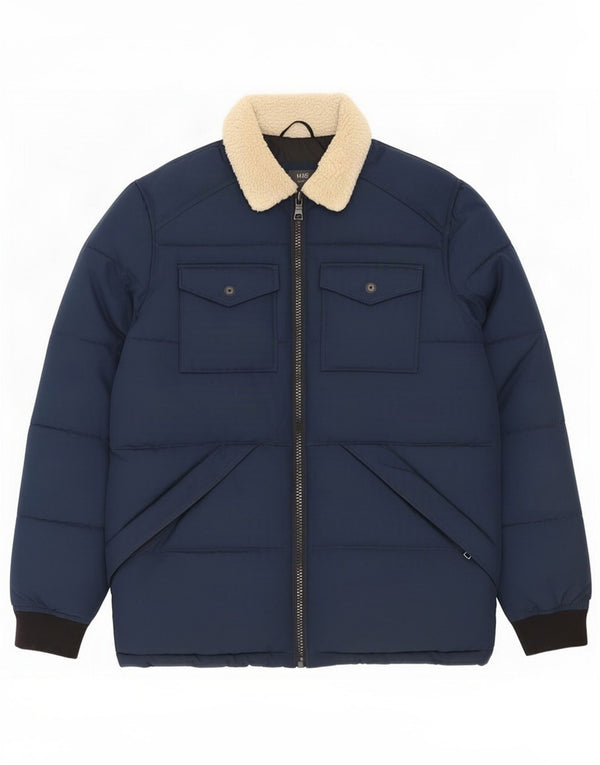 Jachetă căptușită pentru bărbați Marks & Spencer UK 38 Medium Bleumarin Colorblock