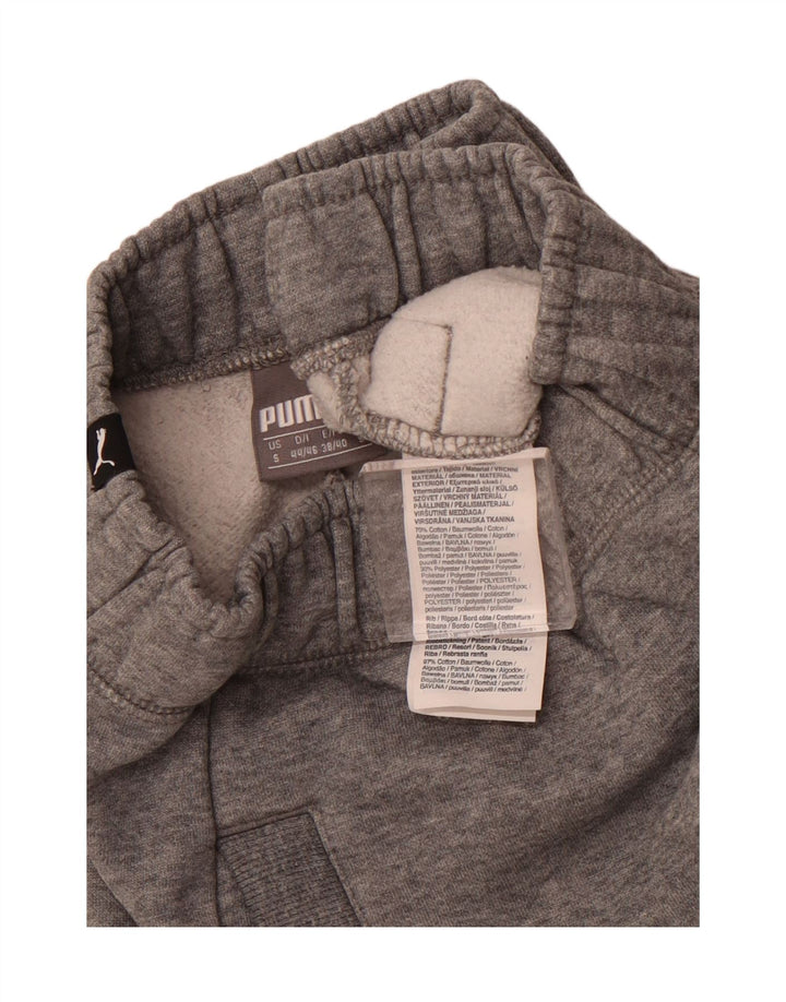 PUMA Mens Tracksuit Trousers Joggers Small Grey Cotton