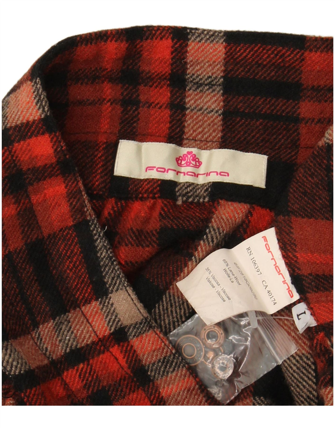 FORNARINA Fusta Dama Bubble Large W34 Multicolor Lână Check