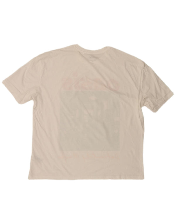 Oasis Tricou grafic supradimensionat pentru femei, UK 18 XL, bumbac alb