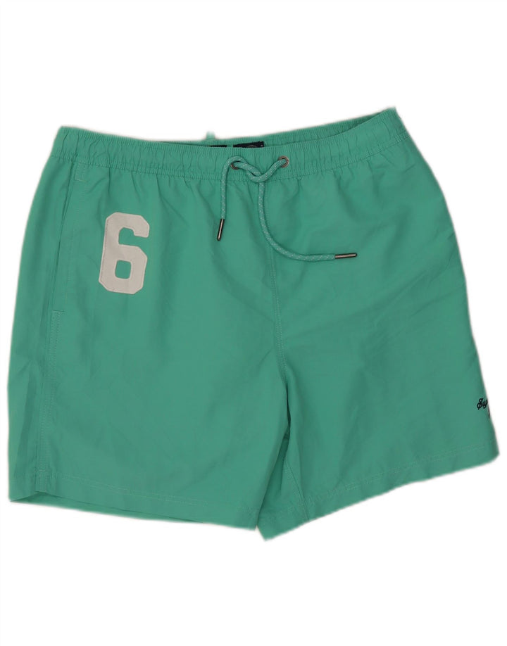 Pantaloni scurți de înot grafic pentru bărbați Superdry XL poliester verde