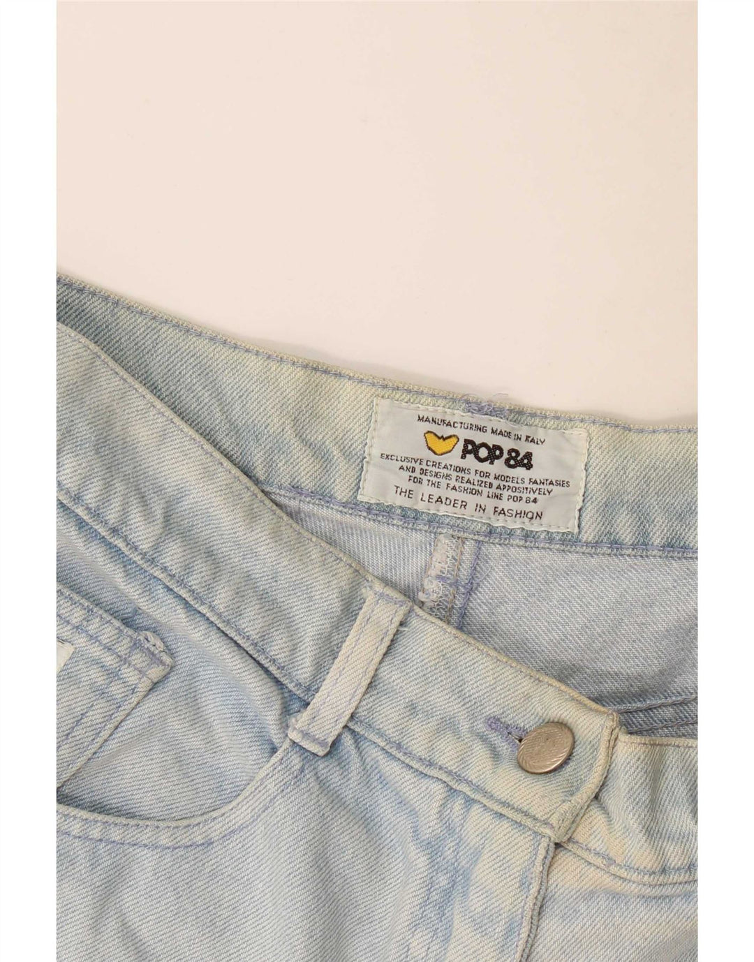 POP 84 Pantaloni scurți din denim pentru femei W28 Medium Blue