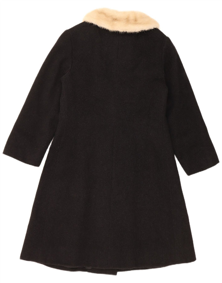 Pardesiu vintage pentru femei UK 10 Small Black