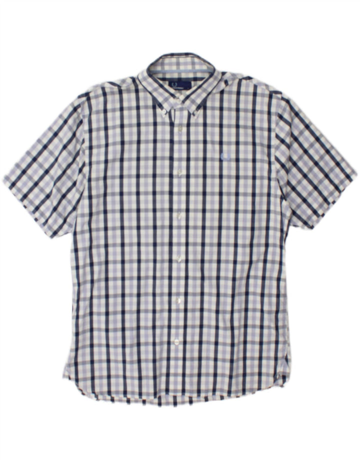Cămașă Fred Perry pentru bărbați cu mânecă scurtă, mare, multicoloră, din bumbac