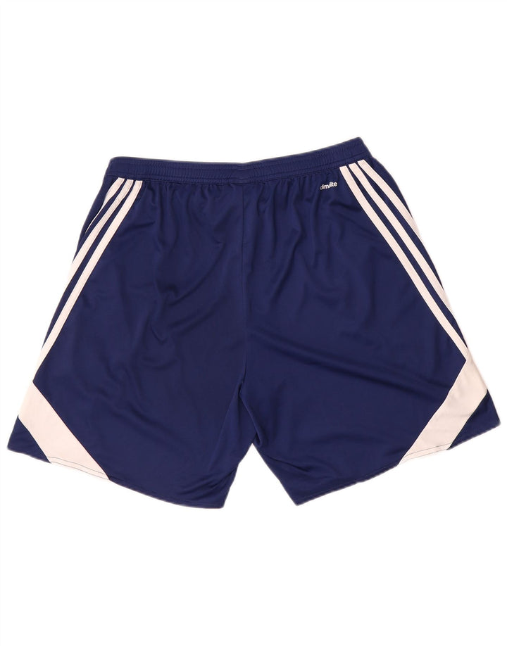 Pantaloni scurți sport pentru bărbați Adidas Climalite, mari, albastru, poliester color bloc